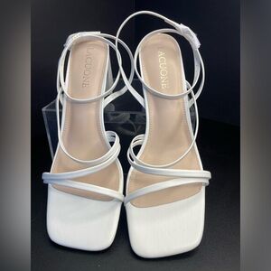 NWT White Strappy Heels for Women.